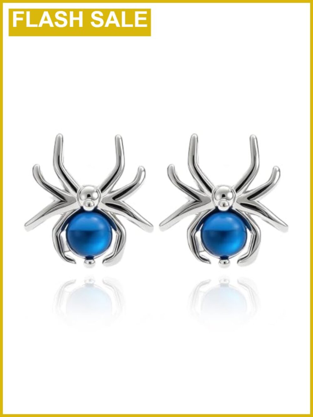 Crystal Rhinestone Spider Stud Earrings Gothic Punk Statement Jewelry